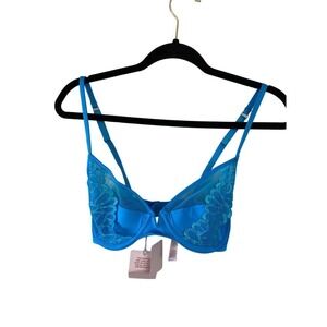 Savage Not Sorry Microfiber and Lace Half Cup Bra 32DD NWT